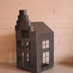 Metalen huis/lantaarn trapgevel Overig woondecoratie 90 graden oost 2